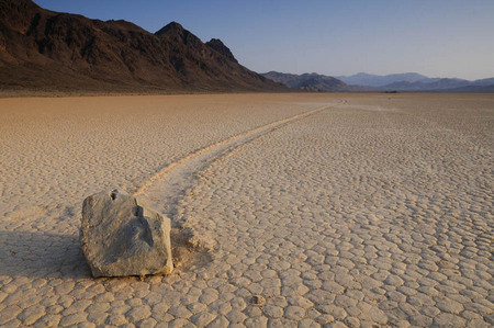 Moving rocks of Death Valley