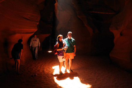 Tourists at Upper Antelope Canyon, Arizona