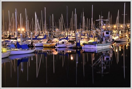 "Monterey Harbor Night"