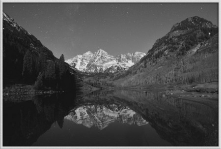 Maroon Bells Noir B&W"