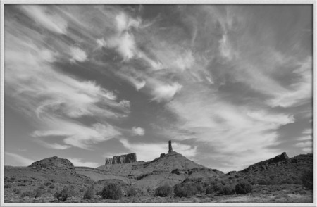 "Castleton Tower B&W"