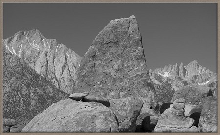 "Alabama Hills Boulder"B&W